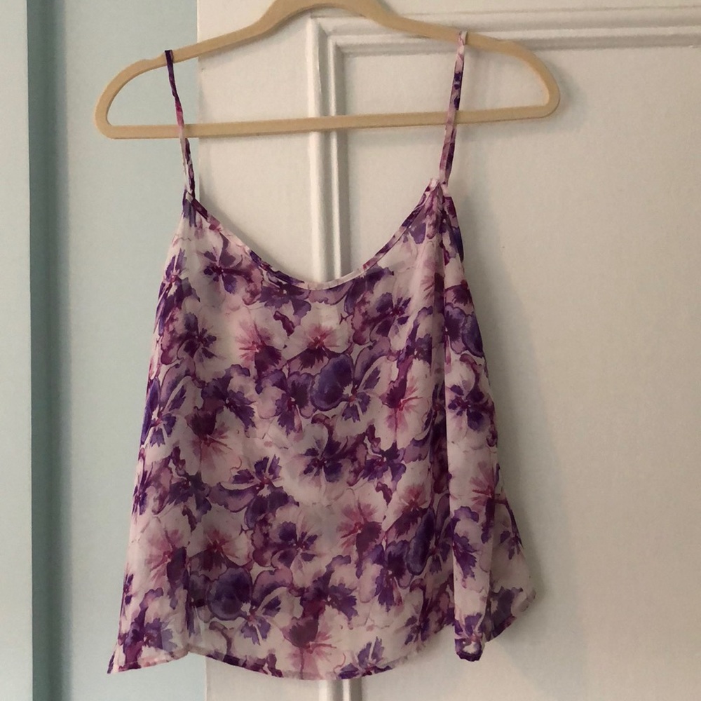 American apparel floral tank